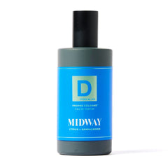 Duke Cannon Proper Cologne Midway bottle in apothecary style for display