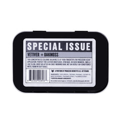 Duke Cannon solid cologne applied to pulse points for subtle scent.