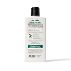 Duke Cannon Tea Tree 2-in-1 scalp-stimulation cools and invigorates the scalp.