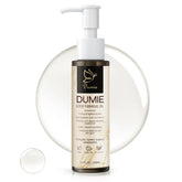Dumie Body Firming Oil bottle closeup highlighting premium packaging and hydration