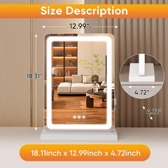 DUMOS vanity mirror USB charging port for convenient device power