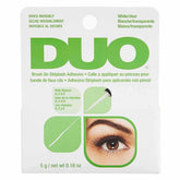 DUO Brush-On Strip Lash Adhesive bottle provides clear, waterproof hold.
