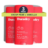 Duradry clinical-strength stick-application for quick-drying underarm protection.