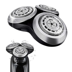 Durimi SH90 replacement head closeup showing metal buckle for durable Philips Norelco 9000 compatibility.
