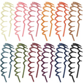 Diadema Duufin con dientes zigzag beige para fijar el peinado y evitar deslizamientos.