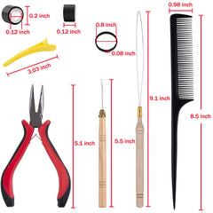 Duufin hair extension plier with curved head for precise bead installation.