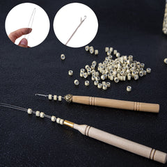 Duufin wooden-handle hook needle pulling loop ready for easy installation.