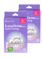 Parche calmante de DWEasyDerm con ampolla, aplicación localizada para imperfecciones.