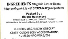 Dwaraka Aceite de Ricino para masajes y relajación corporal.