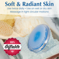 Dylonic face and body exfoliator improves texture on skin and beard areas.