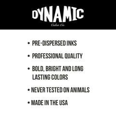 Dynamic Color Co Circa Color Turquoise ink for saturated color blocks.