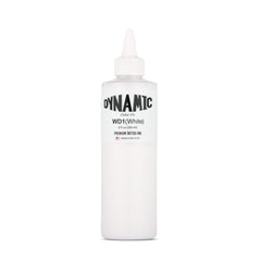 Dynamic Color Co white tattoo ink bottle for precise linework.