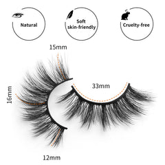 DYSILK cat-eye lashes for a flattering eye lift.