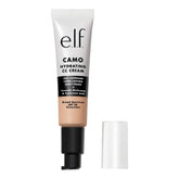 e.l.f. CC crema camuflaje hidratante, envase compacto para piel hidratada y luminosa.