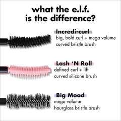 e.l.f. Incredi-Curl Máscara guía de aplicación en zigzag para pestañas.