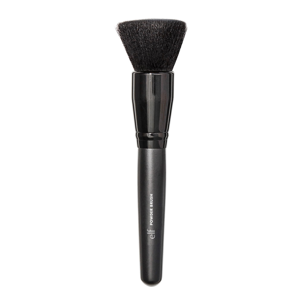 e.l.f. Powder Brush with soft synthetic bristles for smooth, even powder application