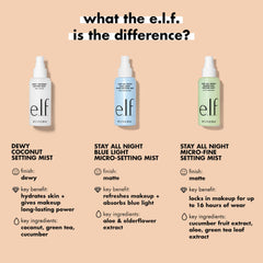 e.l.f. Stay All Night ingredientes amables para la piel sin toxinas.