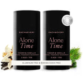 Each & Every Cedar Vanilla deodorant packaging shown, eco-friendly materials highlighted