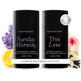 Each & Every lavender-lemon aluminum-free deodorant stick offers a smooth glide for all-day freshness.