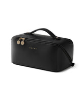 Eachy travel makeup bag showing its large capacity and organized interior for on-the-go use