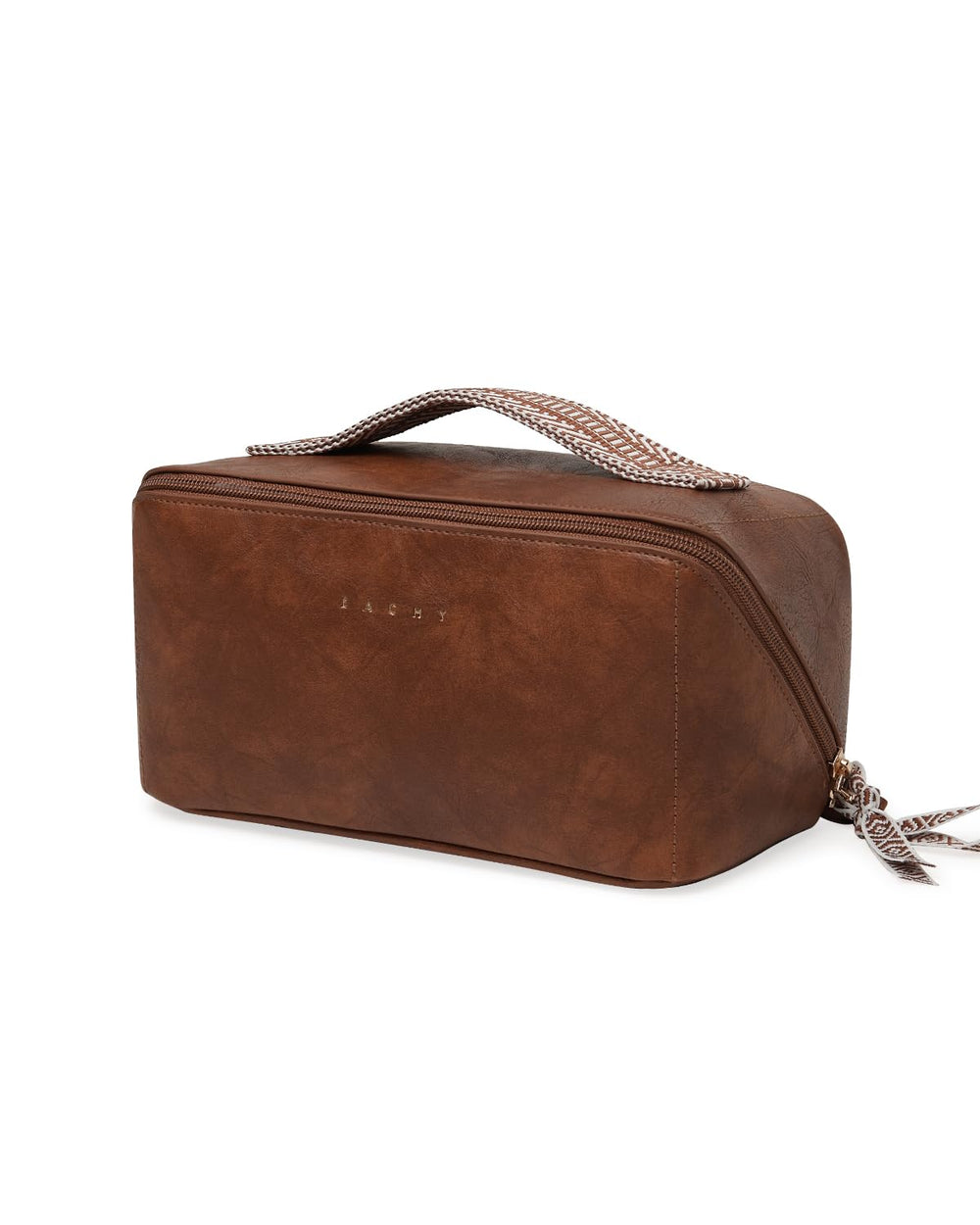 EACHY travel makeup bag with large capacity for full-size bottles