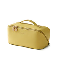 Eachy travel makeup bag open-flat design for easy item visibility on the go