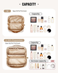 Eachy large-capacity cosmetic bag ready for overnight trips.