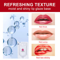Eakroo lip gloss base showing smooth texture for easy mixing