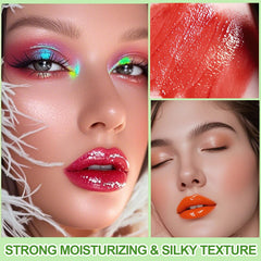 Eakroo lip tint swatches reveal vivid shades and high pigment for bold looks.