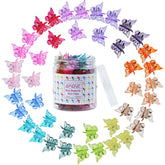 EAONE Sparkly Mini Butterfly Clip in rainbow colors for secure daily hair styling.