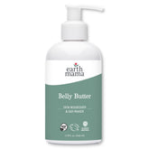 Earth Mama Belly Butter envase con tapa, hidratación segura para embarazo.
