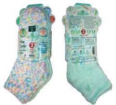 Earth Therapeutics Aloe Socks in aqua pair designed for overnight moisture