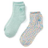 Earth Therapeutics Aloe Socks in multi-color design for gentle foot hydration