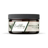 Earthley Magnesium Lotion bottle shown for a calming nightly routine.