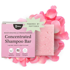 The Earthling Co. Rosy Jasmine shampoo bar lather delivers a rich cleanse for hydrated hair.
