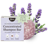 The Earthling Co. volumizing shampoo bar lathers richly for a fuller look.