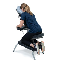 EarthLite medical-grade fiber face-rest cover offers a soft, sanitary barrier.