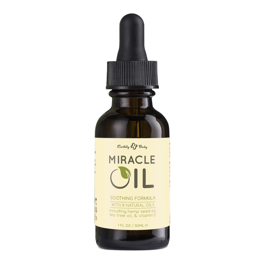 Earthly Body Miracle Oil: botella clara para hidratación suave de la piel