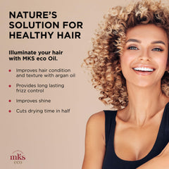 Earthly Body MKS Eco Oil Original, aplicación suave para cabello sedoso y manejable