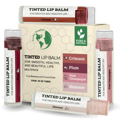 Earth's Daughter bálsamo labial tintado, aplicación suave para color sutil.