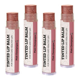 Earth's Daughter bálsamo labial tintado Rosa Champán 4 pack, tono suave para realzar labios.