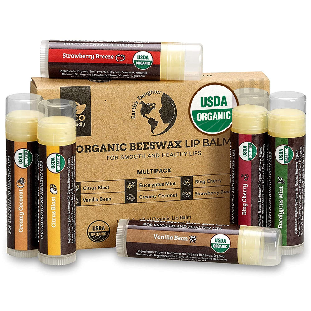 Earth's Daughter lip balm Vanilla Bean nourishes and softens dry lips on the go.