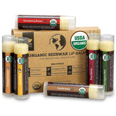 Earth's Daughter lip balm Vanilla Bean nourishes and softens dry lips on the go.