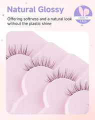 Easeful Half Lashes clear band 3-4 for secure wear and easy application.