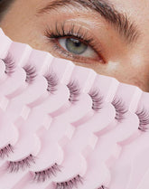 Easeful Half Lashes natural corner look for subtle everyday elegance.