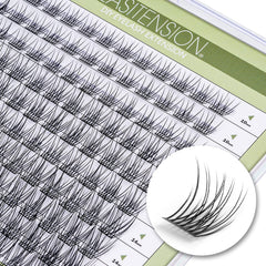 EASITENSION lash clusters 120-pack for flexible DIY lash styling at home.