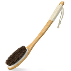 eaxun cepillo de ducha con mango curvado para espalda, exfolia suavemente áreas difíciles.