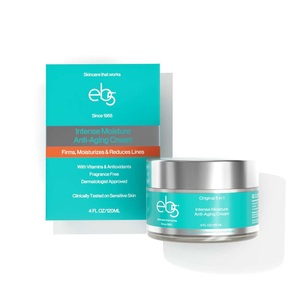eb5 intense moisture cream jar close-up showing rich texture for deep hydration.