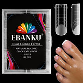 EBANKU gel de polímero, formas duales para uñas del dedo del pie, duraderas.