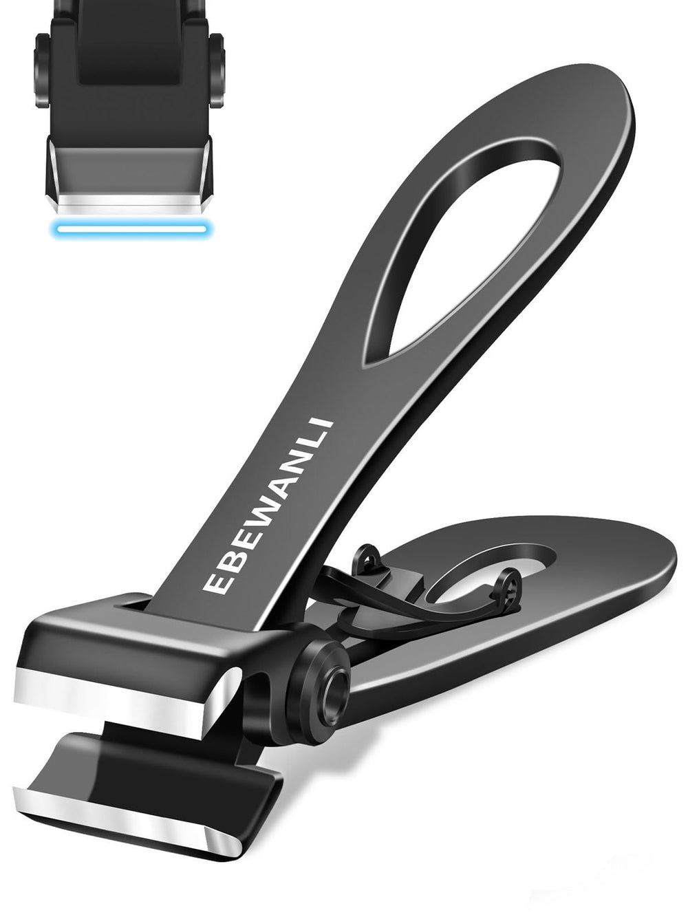 EBEWANLI straight nail clipper with 17mm wide jaw for precise trimming.